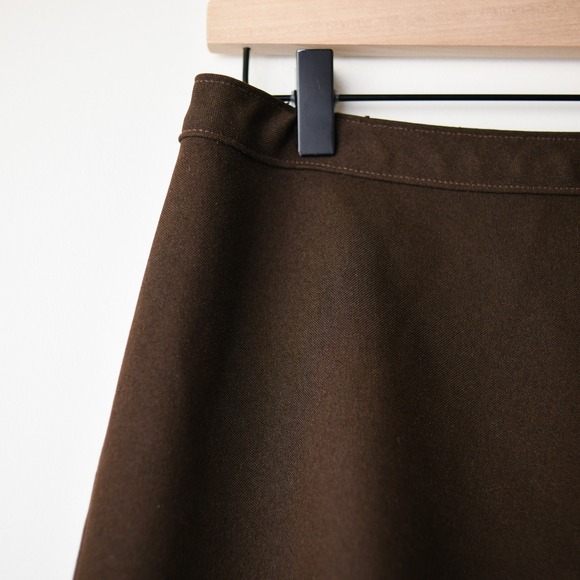 Vintage Levi's A Line Skirt M Brown Dark Academia Minimalist Retro - Picture 4 of 8
